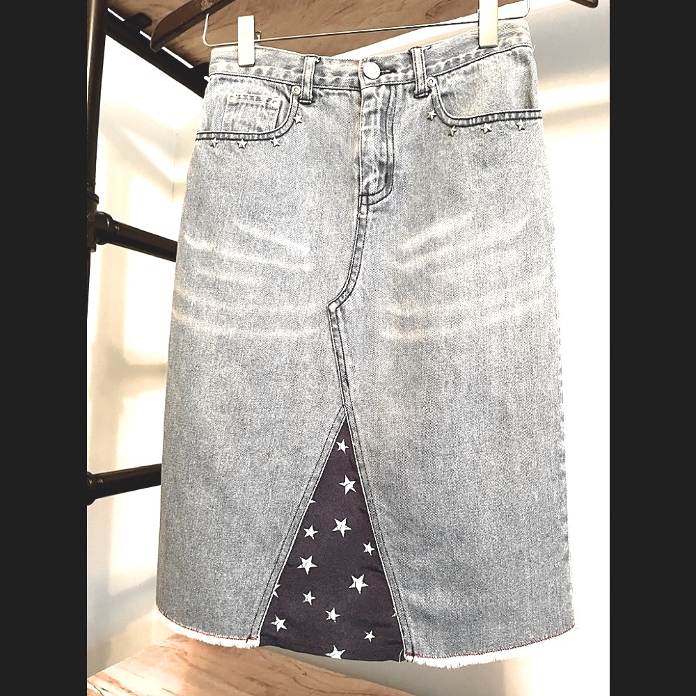 Girls Mary Kate & Ashley Olsen Star Denim Midi Skirt